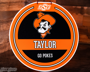 Oklahoma State Cowboys Personalized Monogram Metal Art