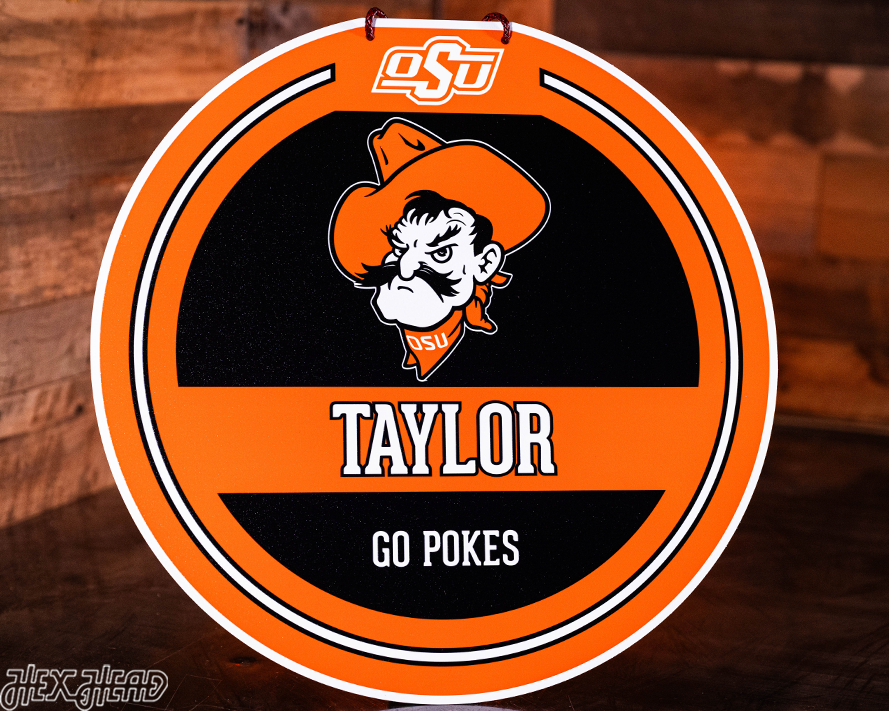 Oklahoma State Cowboys Personalized Monogram Metal Art