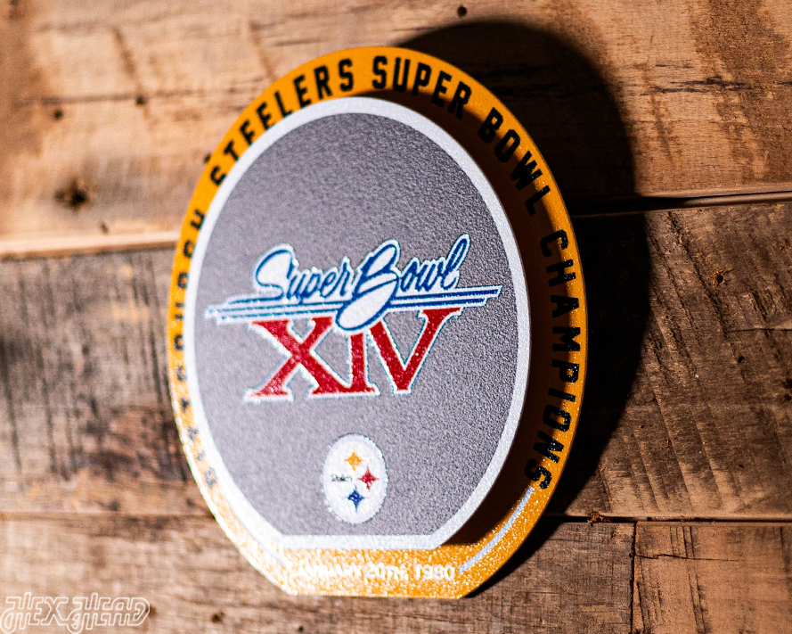 Pittsburgh Steelers "1980" Super Bowl "Double Play" On the Shelf or on the Wall Art