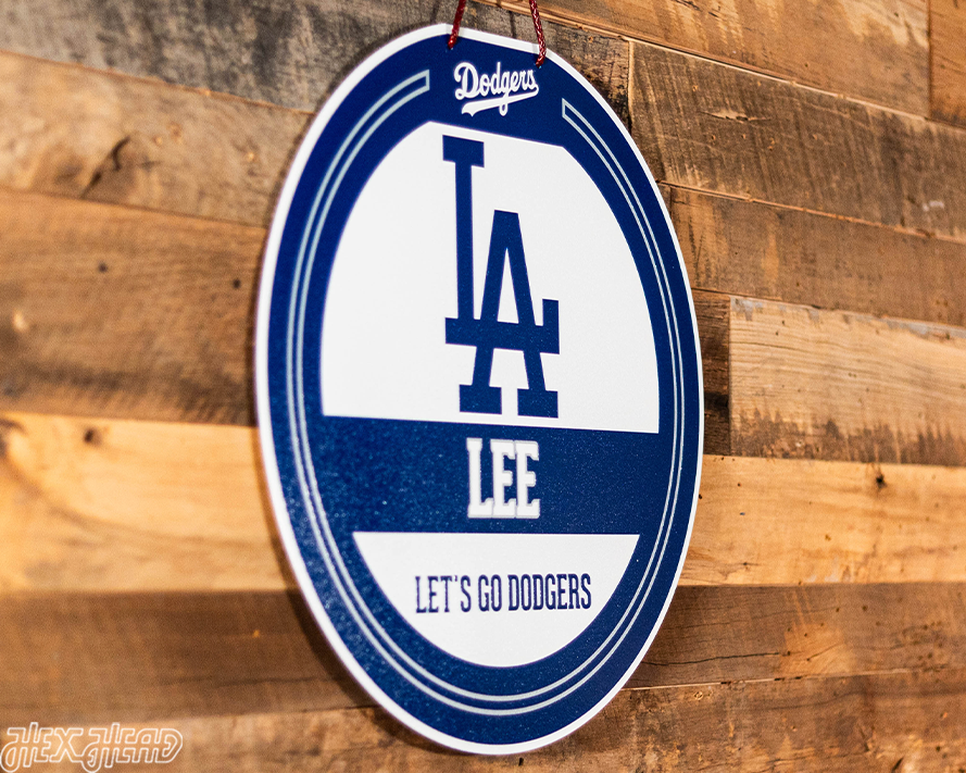 Los Angeles Dodgers Personalized Monogram Metal Art