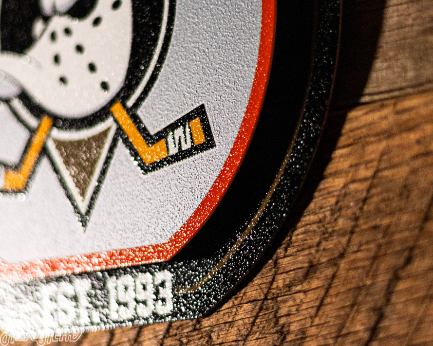 Anaheim Ducks "Double Play" On the Shelf or on the Wall Art