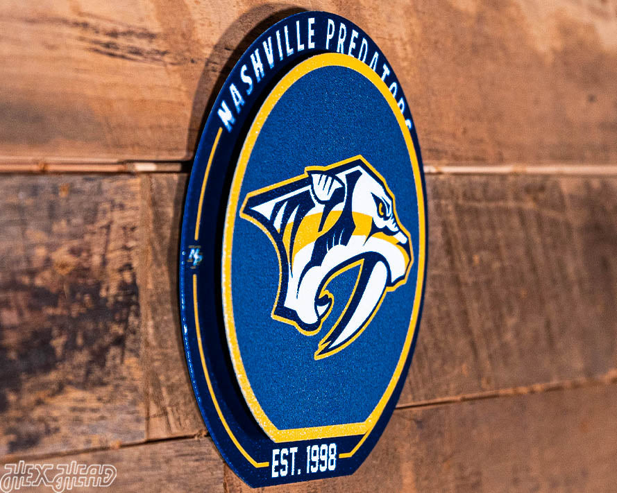 Nashville Predators "Double Play" On the Shelf or on the Wall Art