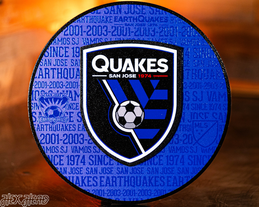 San Jose Earthquakes CRAFT SERIES 3D Embossed Metal Wall Art