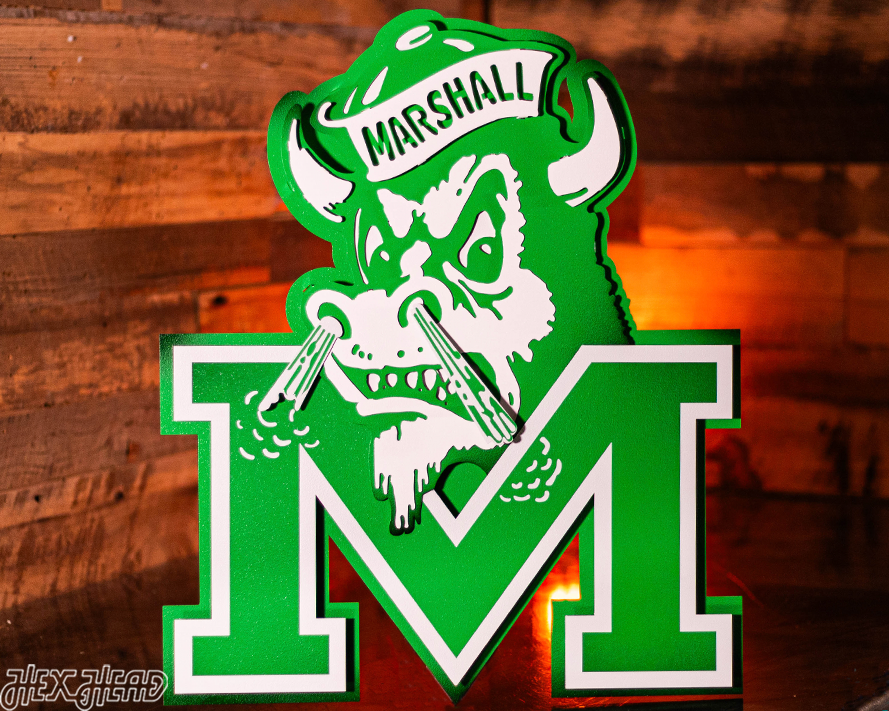 Marshall Thundering Herd VAULT Throwback 3D Metal Wall Art