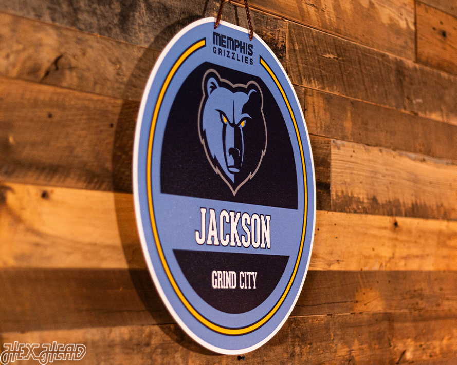 Memphis Grizzlies Personalized Monogram Metal Art