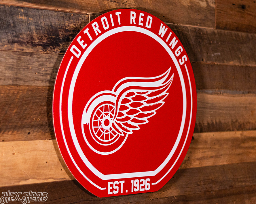 VARSITY Collection- SINGLE Layer Detroit Red Wings Metal Wall Art