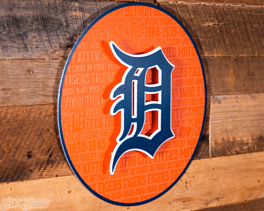 Detroit Tigers CRAFT SERIES 3D Embossed Metal Wall Art