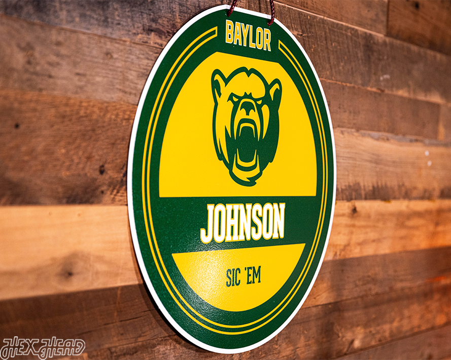 Baylor Bears Personalized Monogram Metal Art