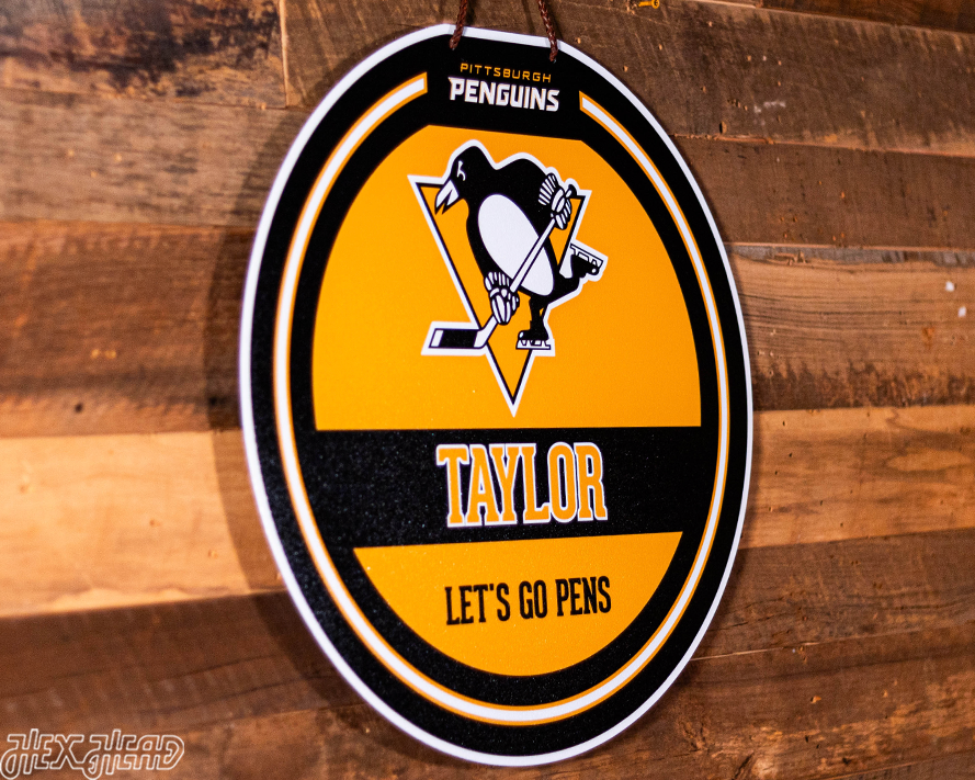 Pittsburgh Penguins Personalized Monogram Metal Art