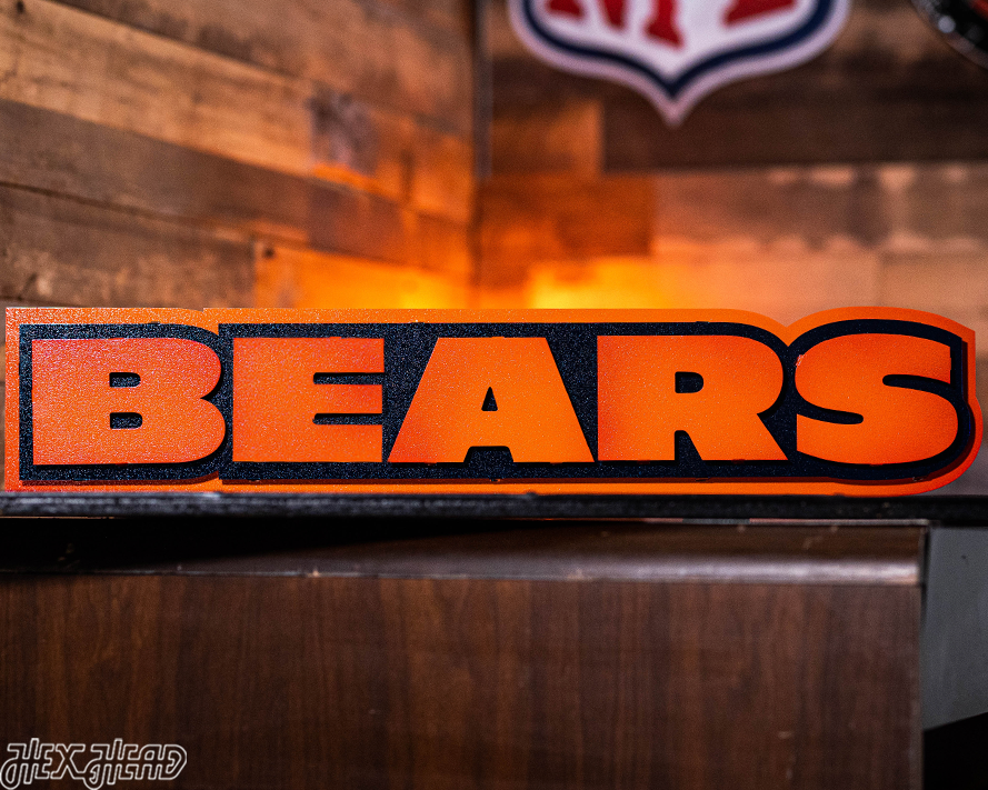 Chicago "BEARS" 3D Vintage Metal Wall Art