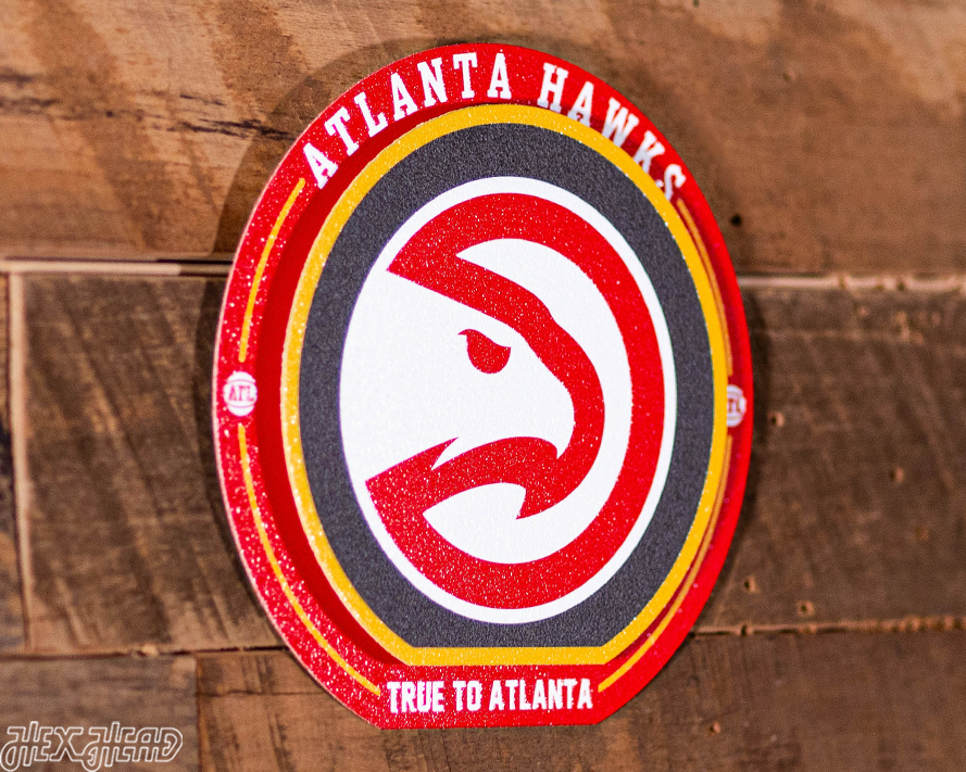 Atlanta Hawks "Double Play" On the Shelf or on the Wall Art