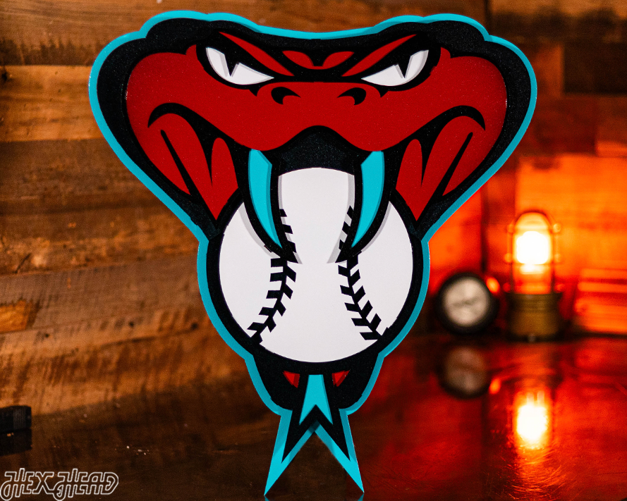 Arizona Diamondbacks Mascot 3D Vintage Metal Wall Art