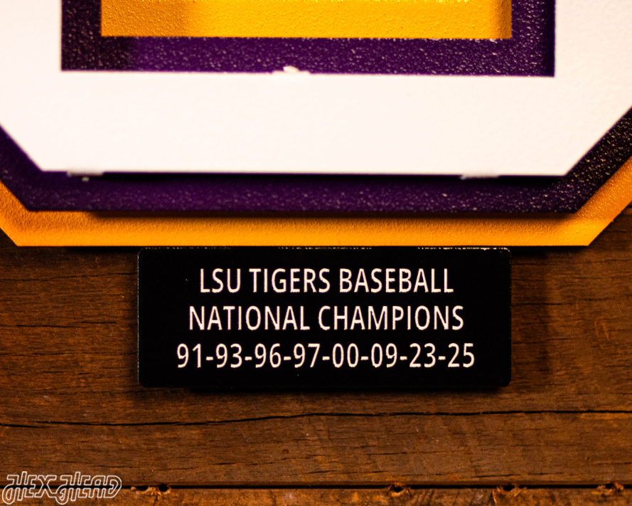 LSU Tigers 8 Time National Champions Tag