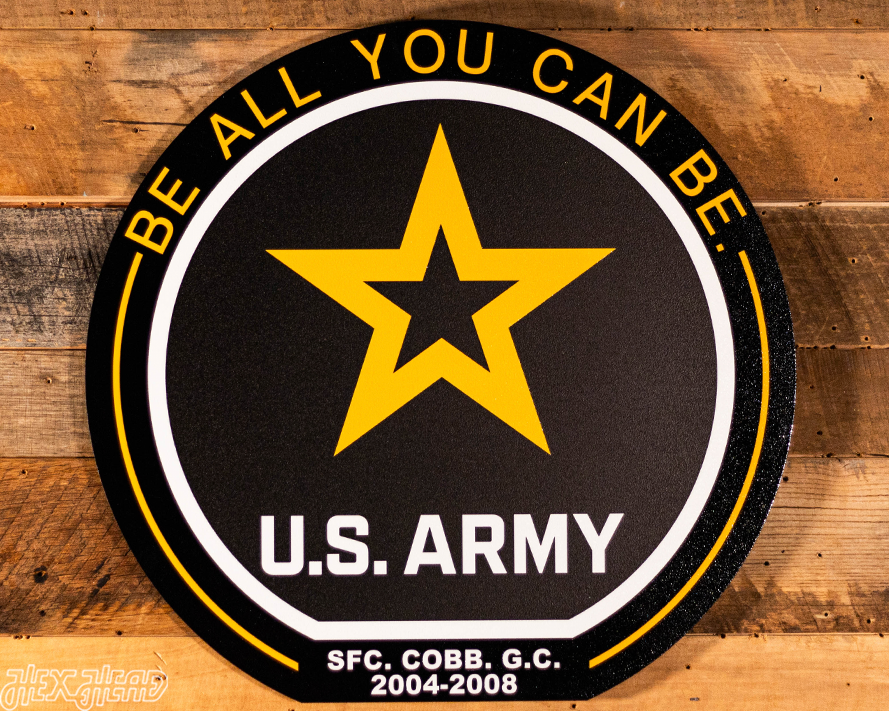 VARSITY Collection- SINGLE Layer United States Army Metal Wall Art