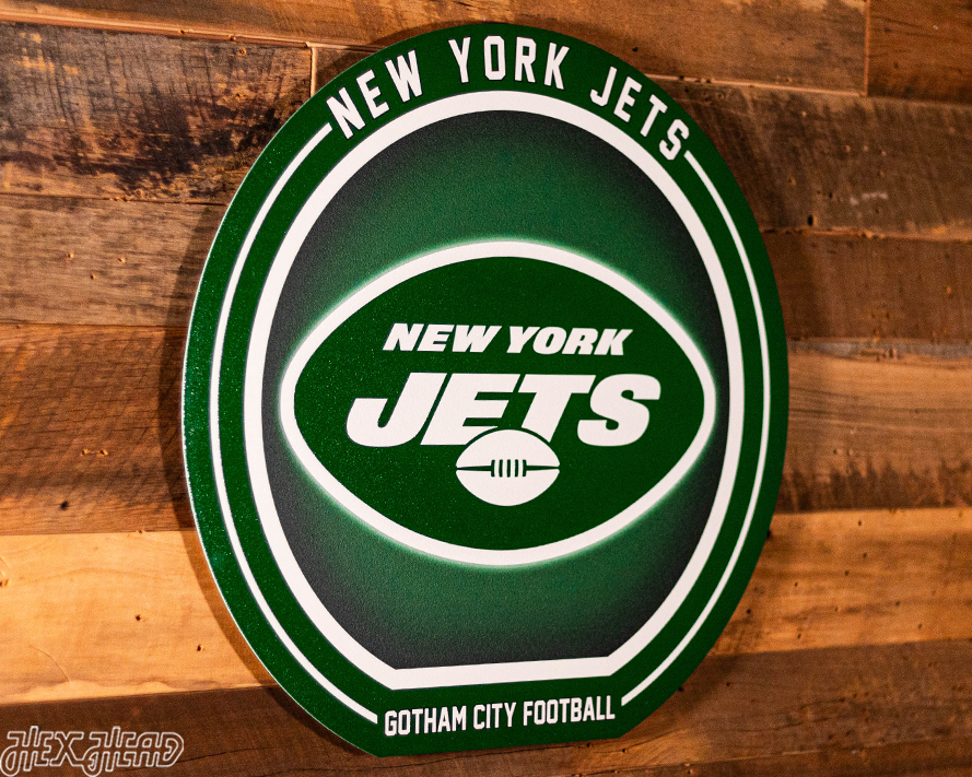 VARSITY Collection- SINGLE layer New York Jets Metal Wall Art