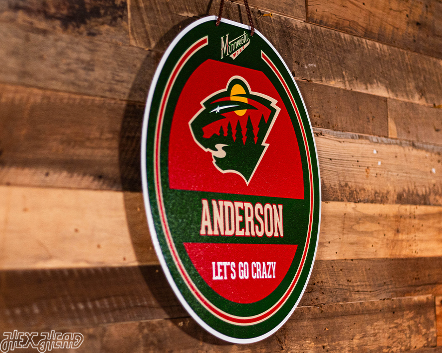 Minnesota Wild Personalized Monogram Metal Art