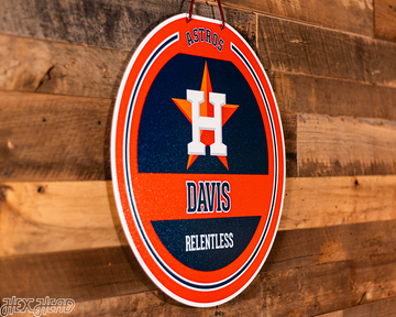 Houston Astros Personalized Monogram Metal Art