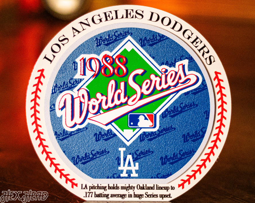 Los Angeles Dodgers 1988 World Series "Double Play" On the Shelf or on the Wall Art