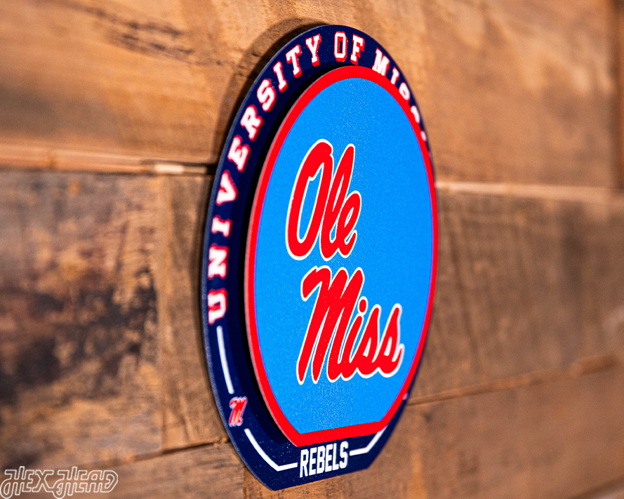 Mississippi Rebels "Double Play" On the Shelf or on the Wall Art