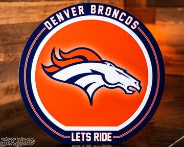 VARSITY Collection- SINGLE Layer Denver Broncos Metal Wall Art