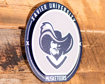 Xavier Musketeers "Double Play" On the Shelf or on the Wall Art