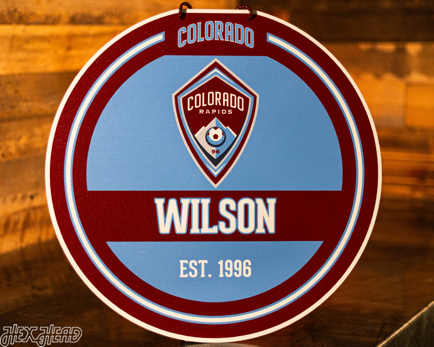 Colorado Rapids Personalized Monogram Metal Art