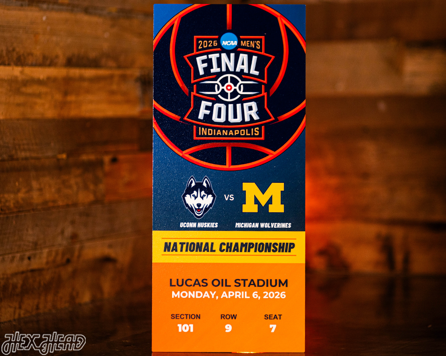 Michigan 2026 Ticket Stub Men's Basketball National Champions Metal Wall Art