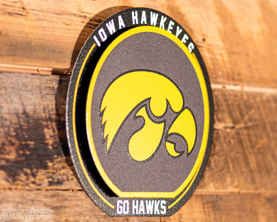 Iowa Hawkeyes "Double Play" On the Shelf or on the Wall Art