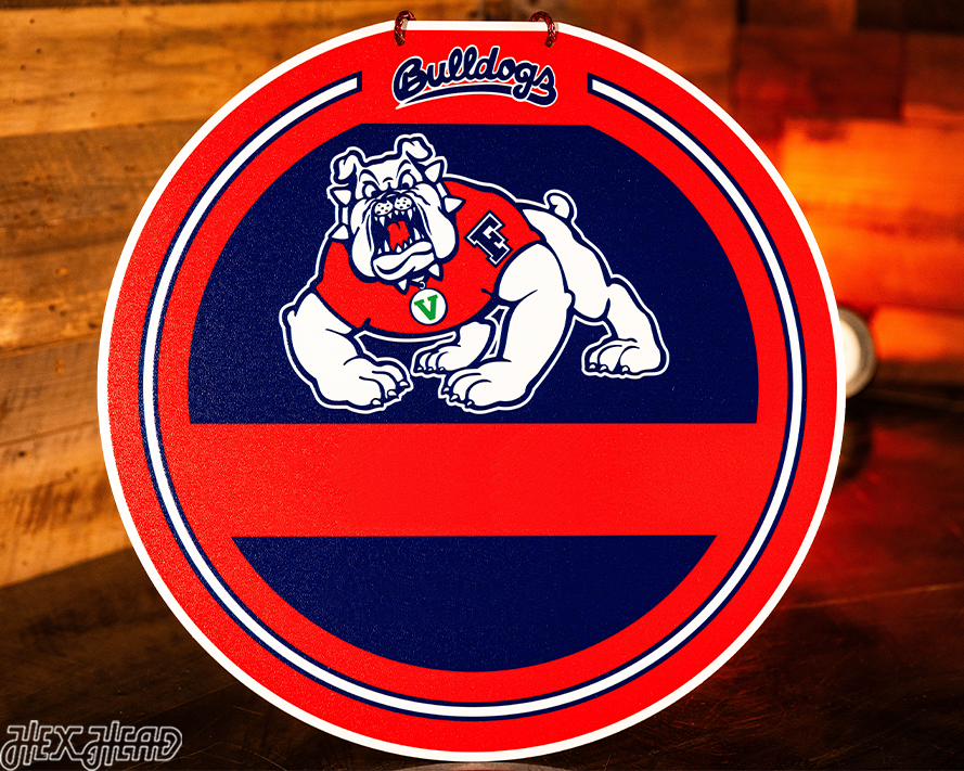 Fresno State Bulldogs Personalized Monogram Metal Art