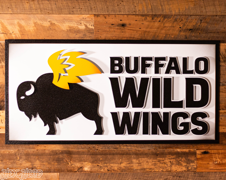 Buffalo Wild Wings 3 Dimensional FULL LOGO Metal Wall Art