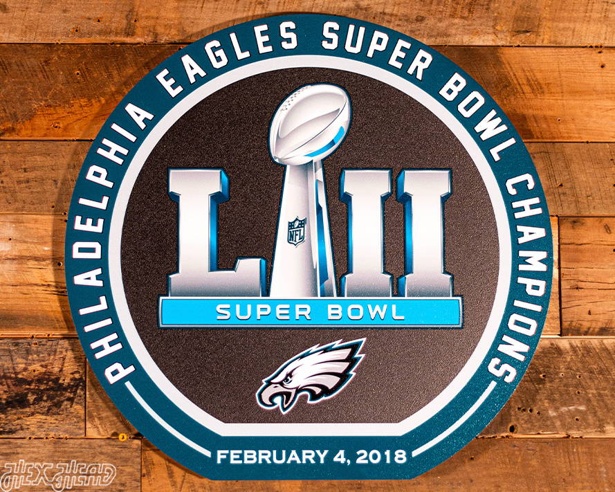 VARSITY Collection- SINGLE Layer Philadelphia Eagles Super Bowl LII Metal Wall Art