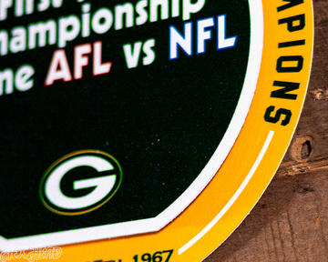 Green Bay Packers "1967" Super Bowl "Double Play" On the Shelf or on the Wall Art