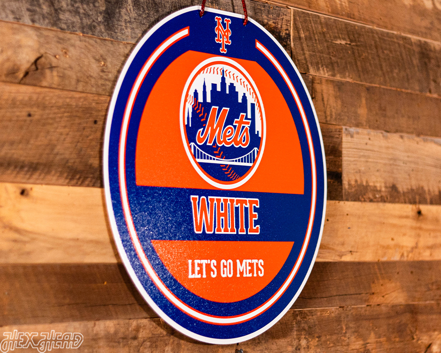 New York Mets Personalized Monogram Metal Art