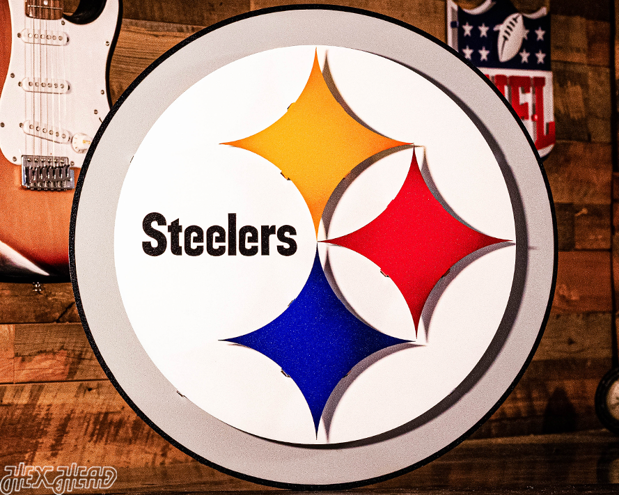 Pittsburgh Steelers "Steelmark" 3D Vintage Metal Wall Art