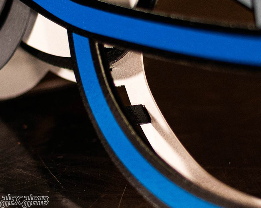 Detroit Lions BLITZ Collection - 8 Layer Helmet 3D Vintage Metal Wall Art