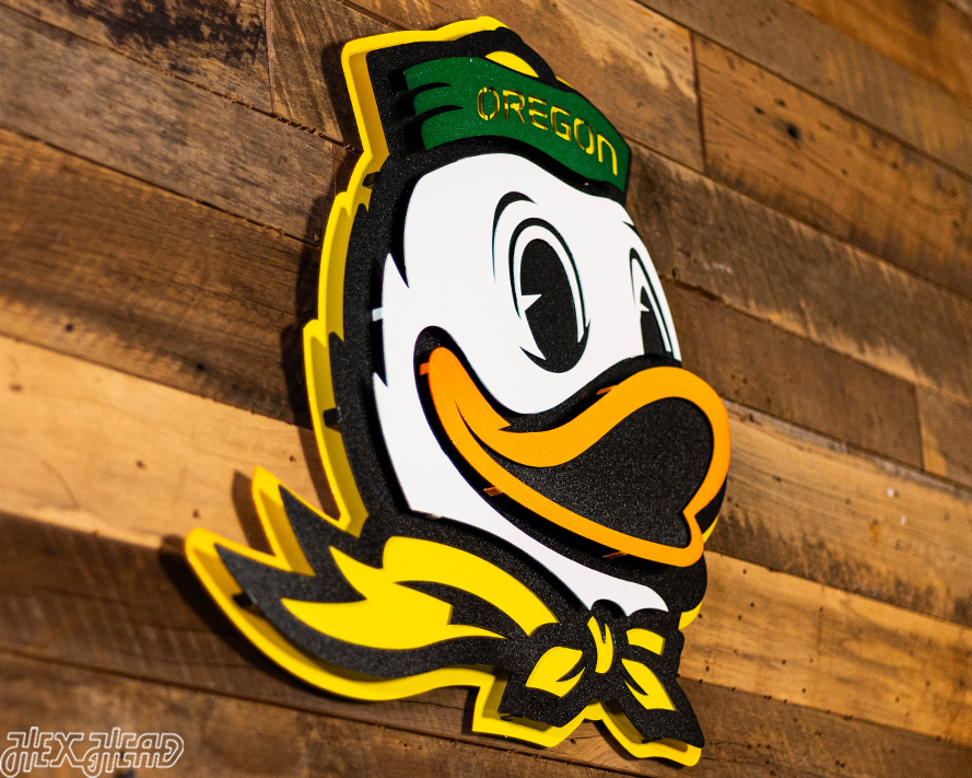 Oregon Ducks 3D Vintage Metal Wall Art