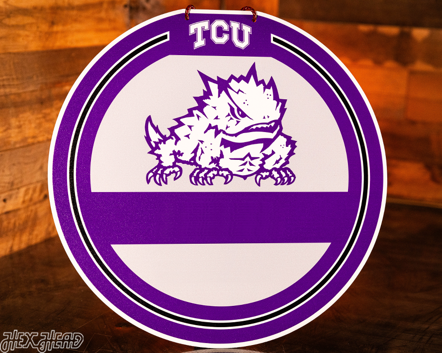 TCU Horned Frogs Personalized Monogram Metal Art