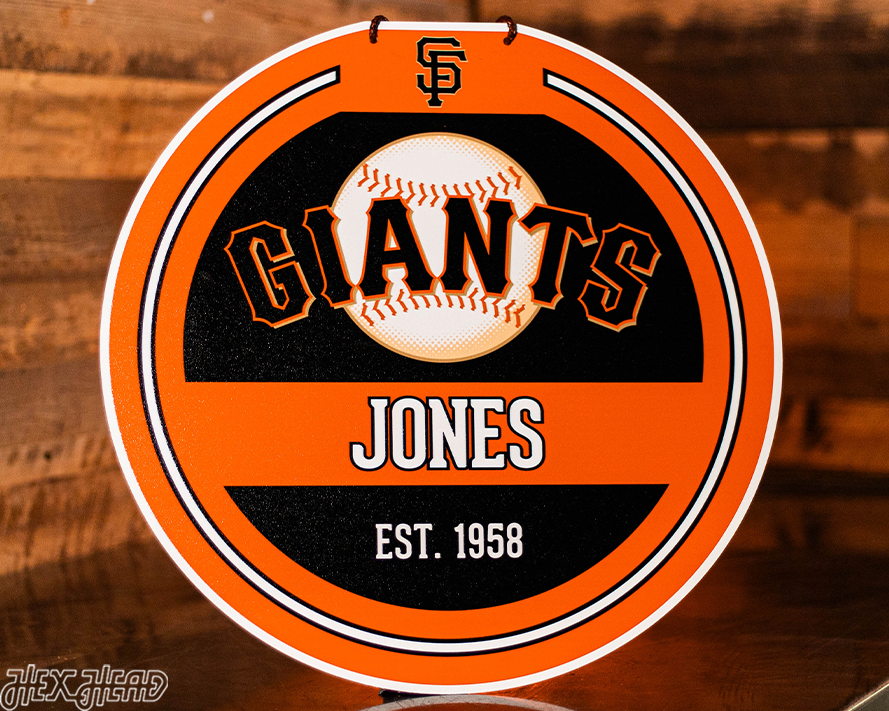 San Francisco Giants Personalized Monogram Metal Art