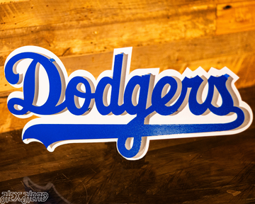Los Angeles Dodgers Script 3D Metal Wall Art