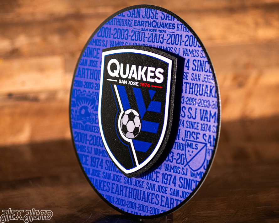 San Jose Earthquakes CRAFT SERIES 3D Embossed Metal Wall Art