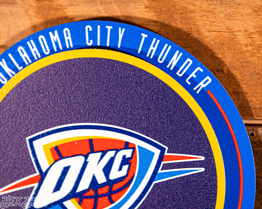 Oklahoma City Thunder "Double Play" On the Shelf or on the Wall Art