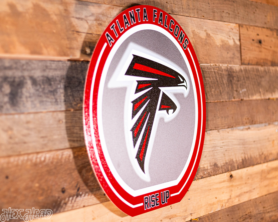 VARSITY Collection- SINGLE Layer Atlanta Falcons Metal Wall Art