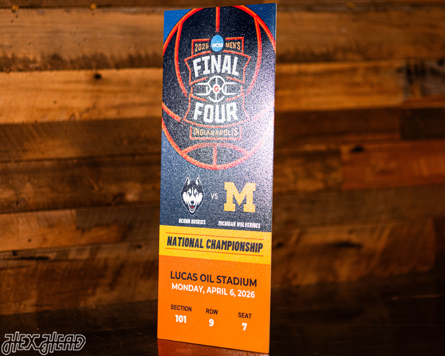 Michigan 2026 Ticket Stub Men's Basketball National Champions Metal Wall Art