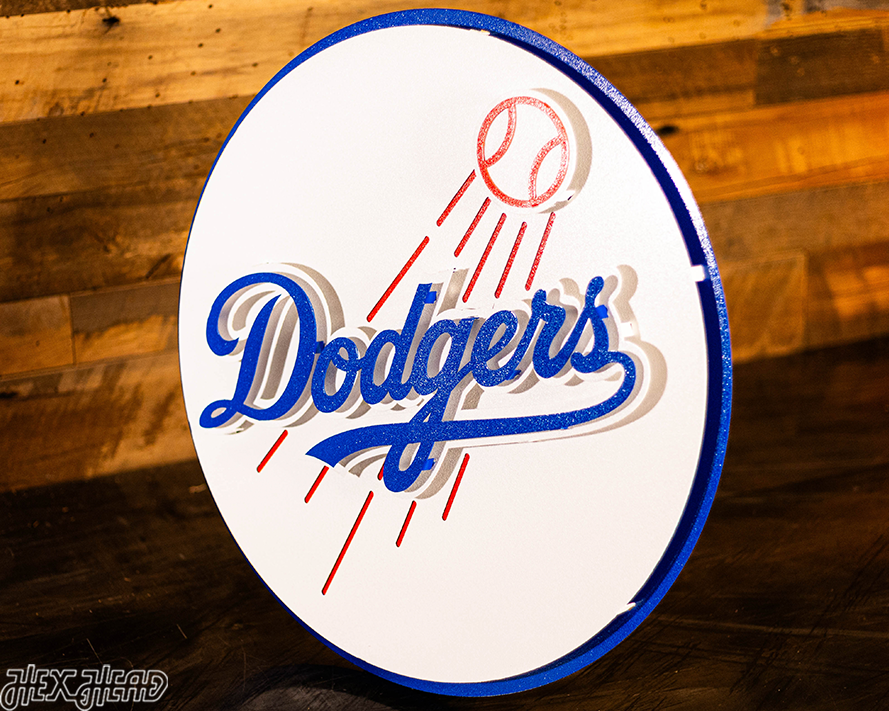 Los Angeles Dodgers Crest 3D Metal Artwork