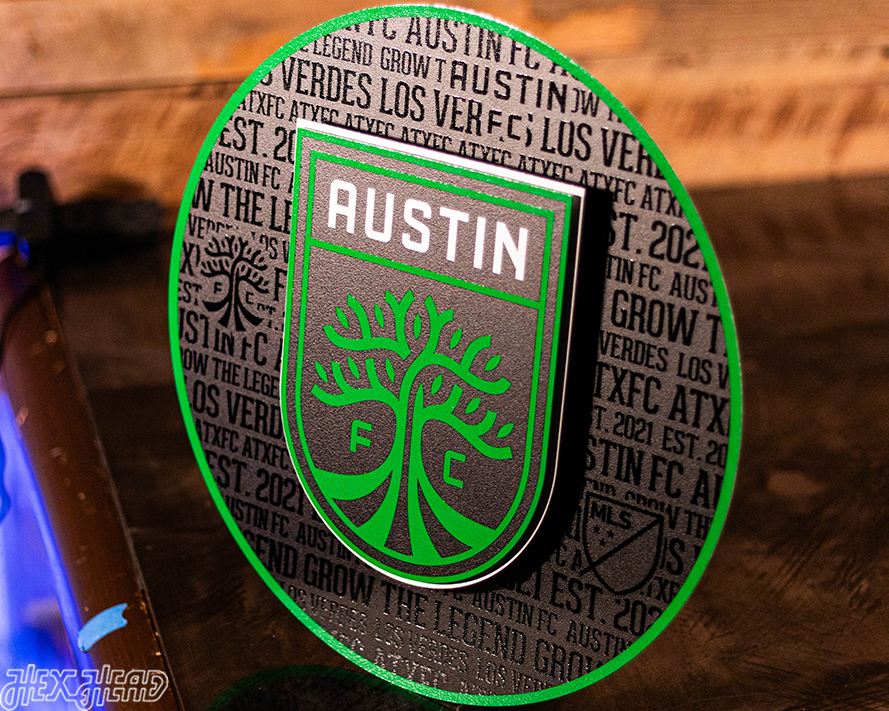 CLOSE OUT - Austin FC CRAFT SERIES 3D Embossed Metal Wall Art