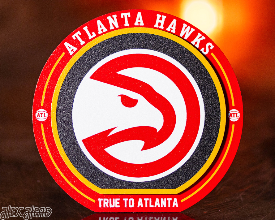 Atlanta Hawks "Double Play" On the Shelf or on the Wall Art