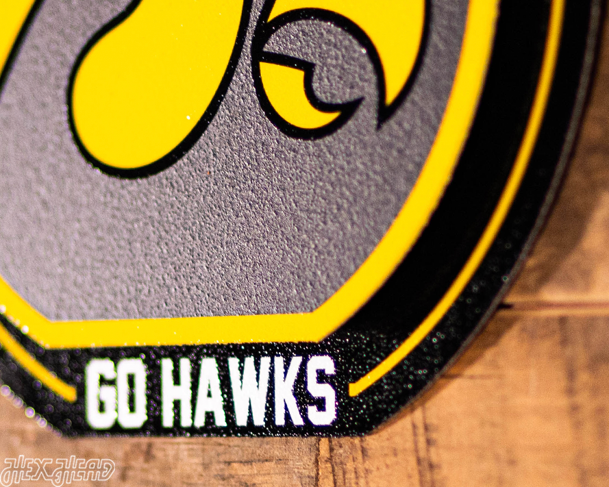 Iowa Hawkeyes "Double Play" On the Shelf or on the Wall Art