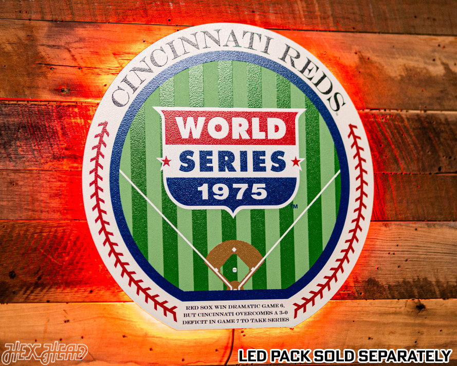 VARSITY Collection- SINGLE Layer 1975 World Series Cincinnati Reds Metal Wall Art
