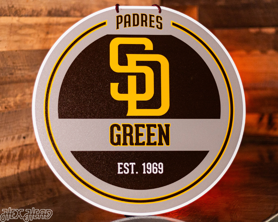 San Diego Padres Personalized Monogram Metal Art