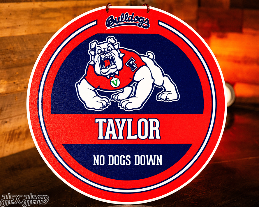 Fresno State Bulldogs Personalized Monogram Metal Art